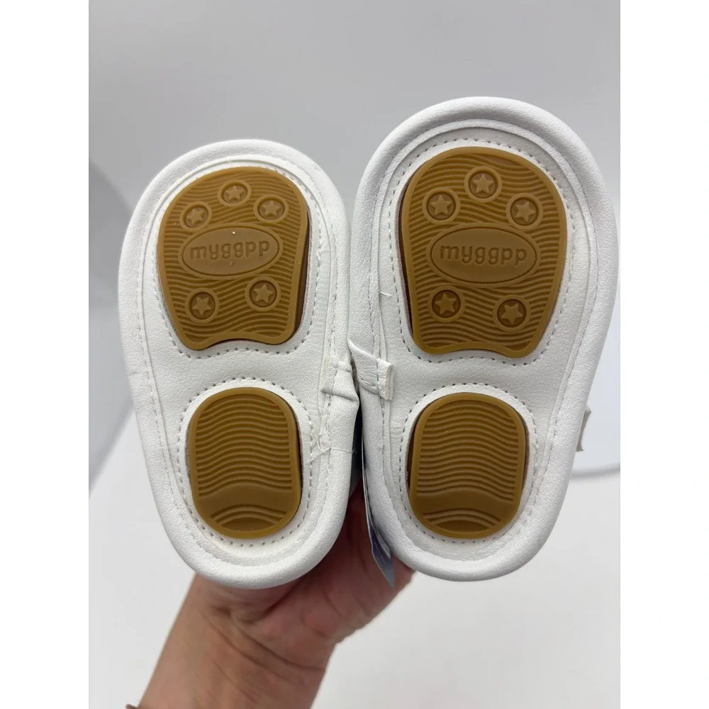 NEW White Baby Fisherman Sandal Shoe Hook Loop Strap Infant Size 1 0-6 Months